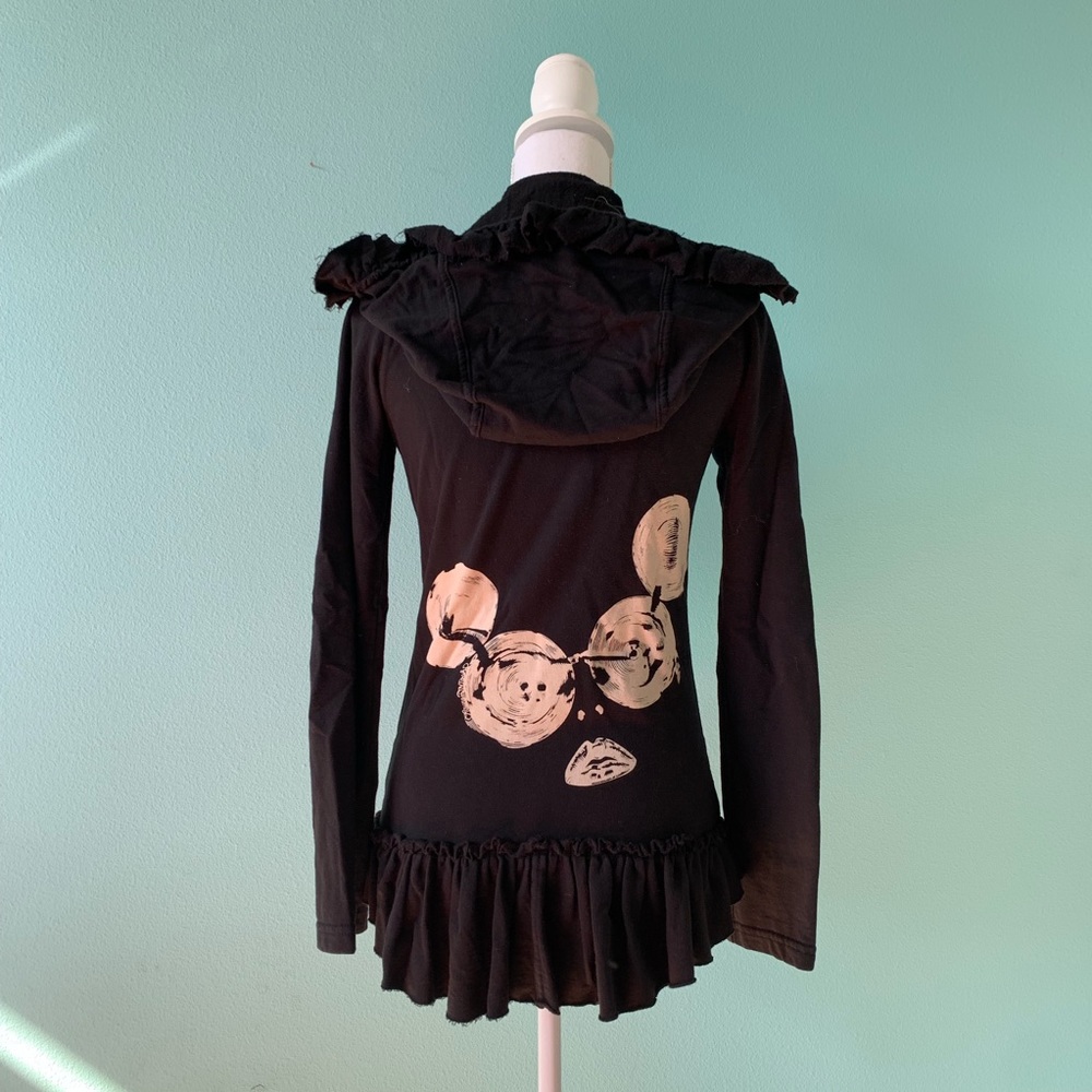 Lauren Moshi black zip up sweatshirt